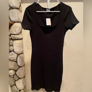 Cotton On black Ribbed Dress